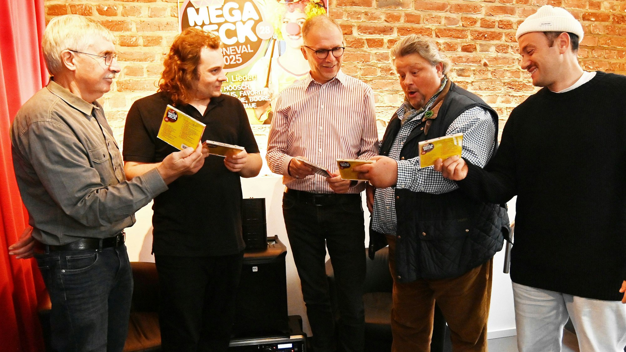 Vorstellung Sampler Megajeck mit Manfred Schäfer, Robin Duns, Wolfgang Löhr, Thomas Cüpper, David Kuchejda.