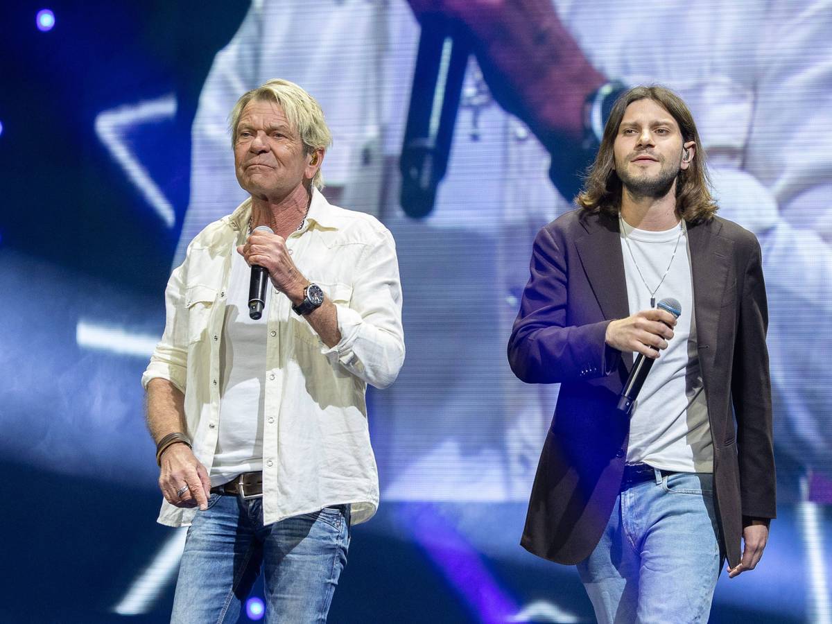 Julian und Matthias Reim bei einem gemeinsamen Auftritt.