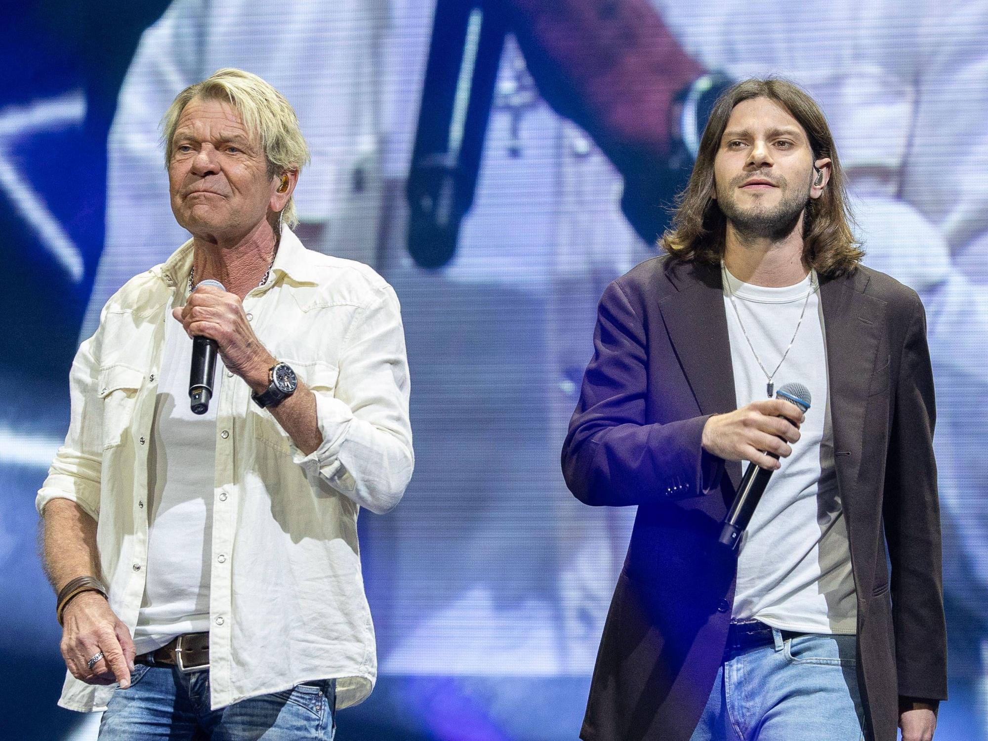 Julian und Matthias Reim bei einem gemeinsamen Auftritt.