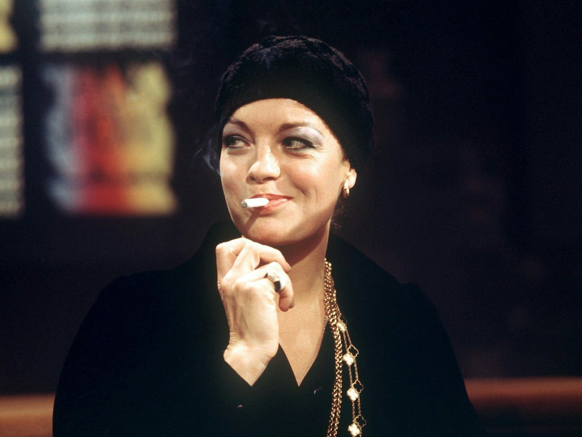 Romy Schneider während der Talkshow „Je später der Abend“.