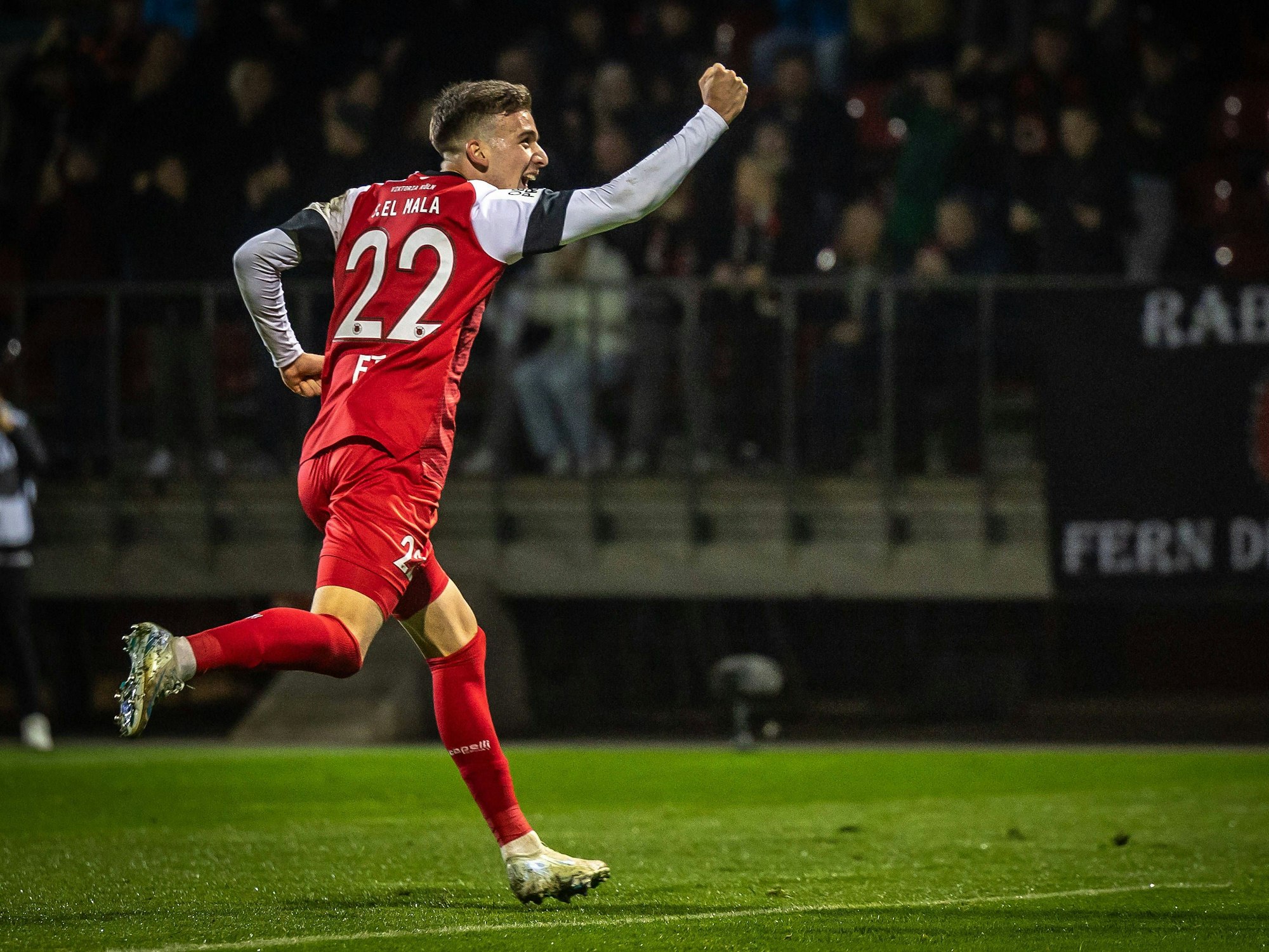 Said El Mala brachte Viktoria Köln am Freitag gegen den VfB Stuttgart II am Freitag (1. November 2024) in Führung.