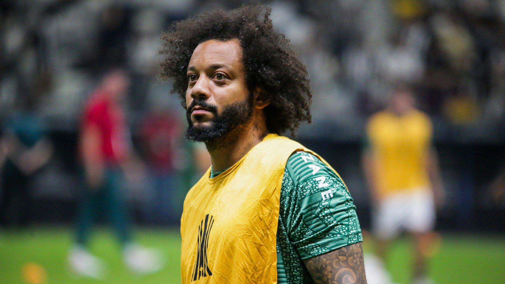Marcelo bei einem Spiel von Fluminense im Stadion.