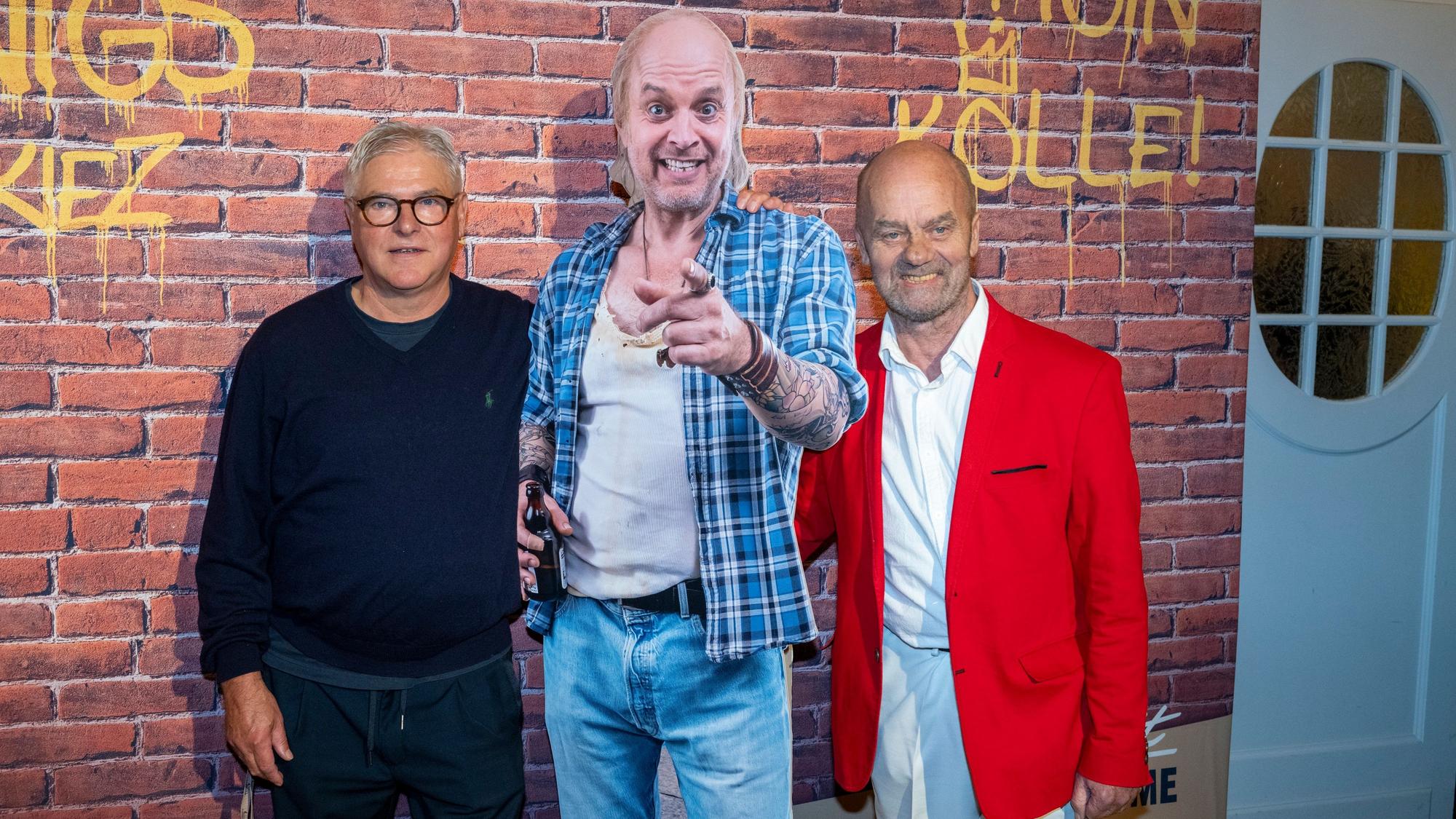 Axel Molinski und Corny Littmann bei der Premiere. Das Musical „Die Königs vom Kiez“ gastiert in der Volksbühne am Rudolfplatz.