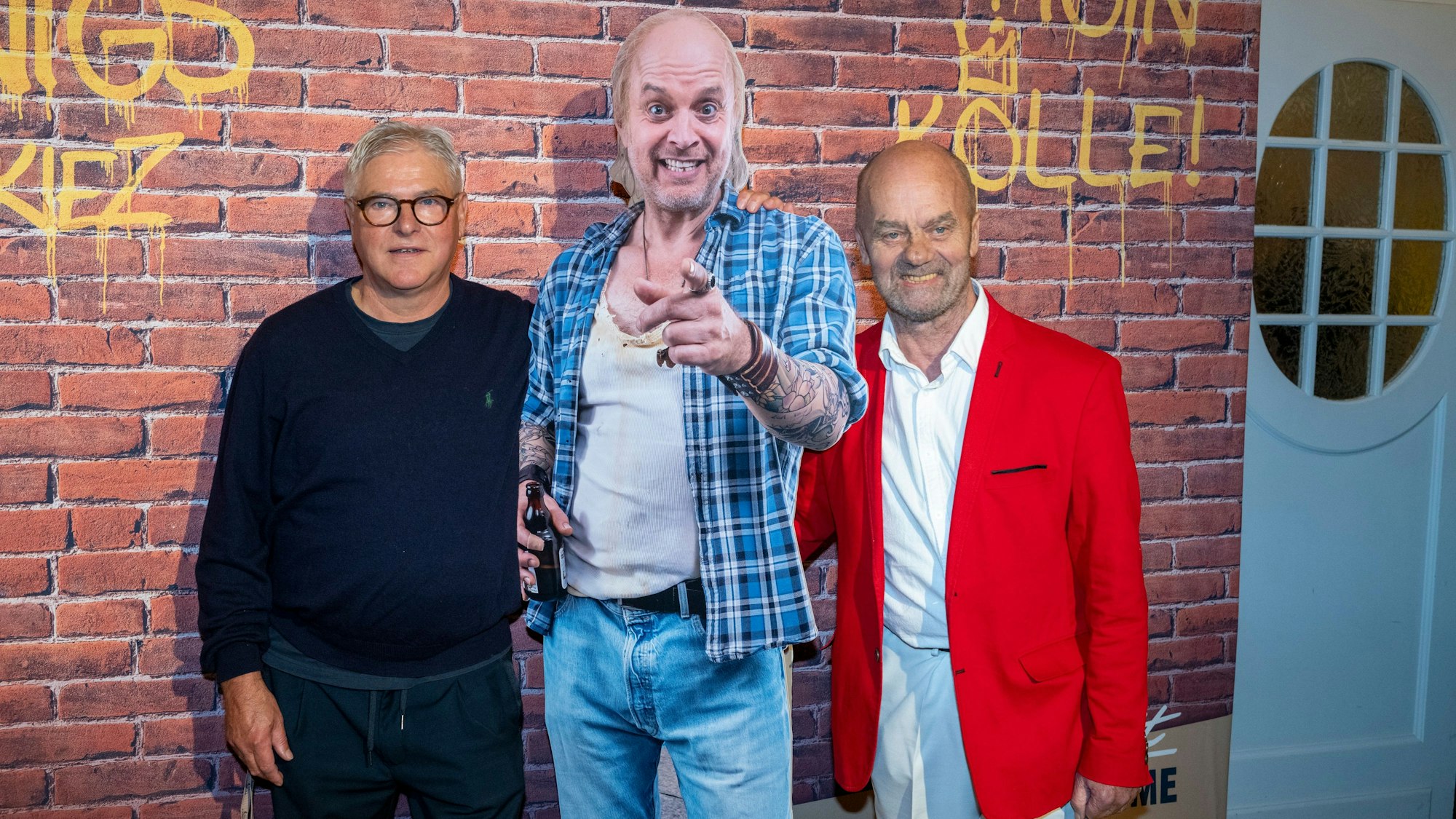 Axel Molinski und Corny Littmann bei der Premiere. Das Musical „Die Königs vom Kiez“ gastiert in der Volksbühne am Rudolfplatz.