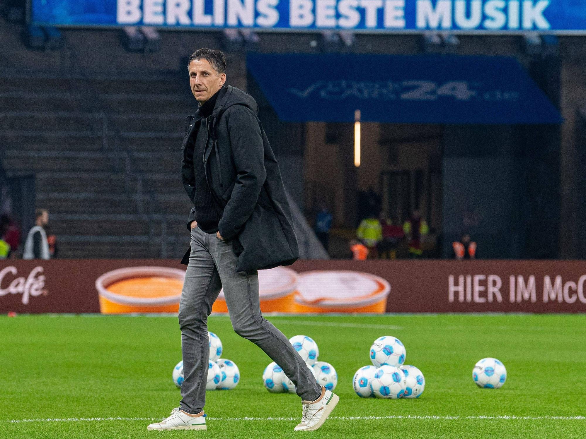 Geschäftsführer Christian Keller (1. FC Köln) im Berliner Olympiastadion.