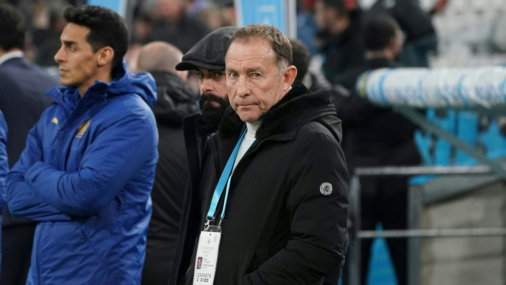 Jean-Pierre Papin bei einem Spiel von Olympique Marseille gegen den FC Metz.