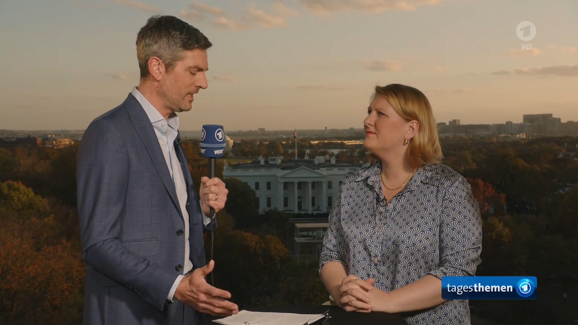 Ingo Zamperoni neben Liana Fix am 5. November in den „Tagesthemen”.