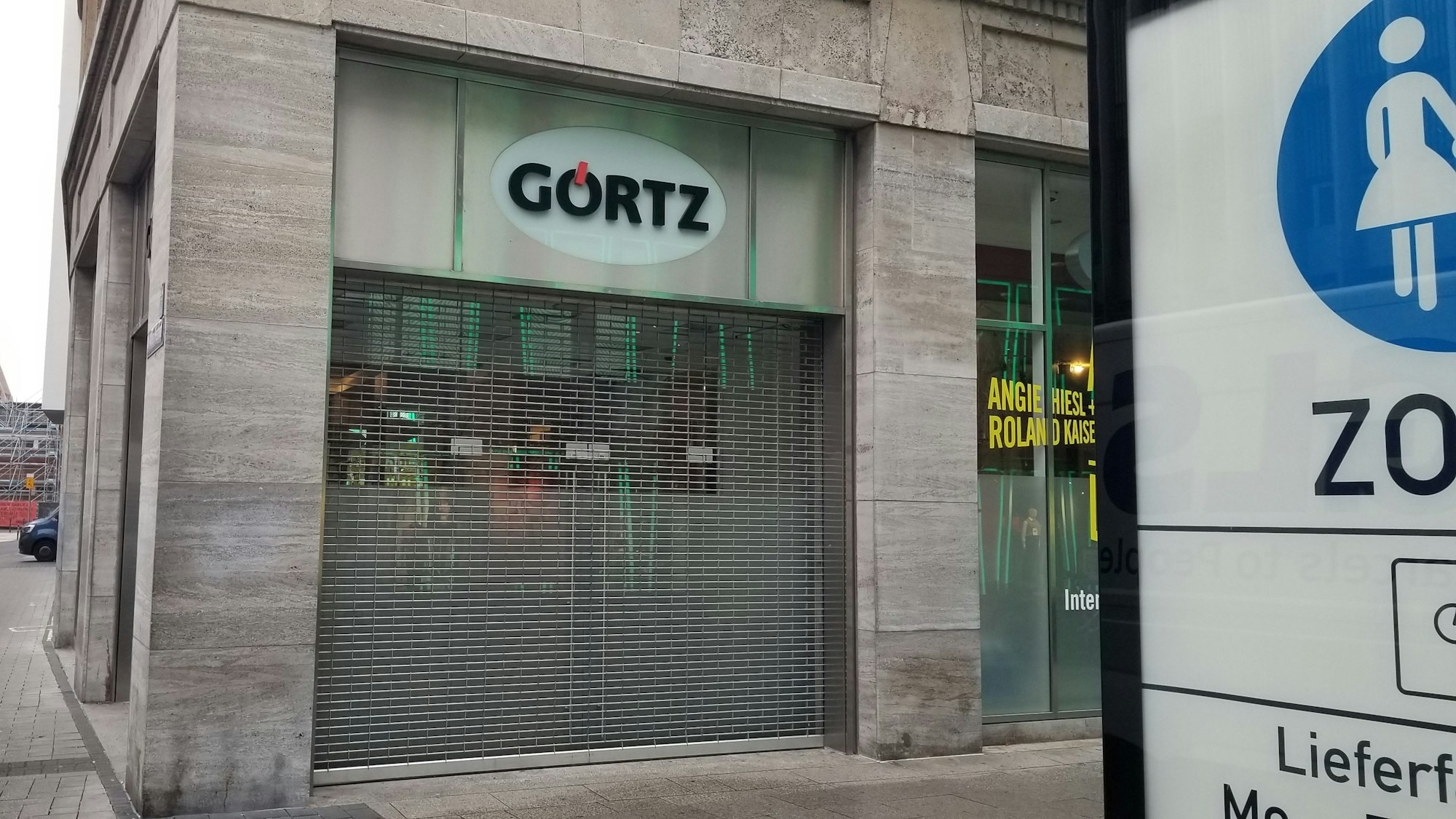Die geschlossene Görtz-Filial am 7. November 2024 in der Kölner Innenstadt
