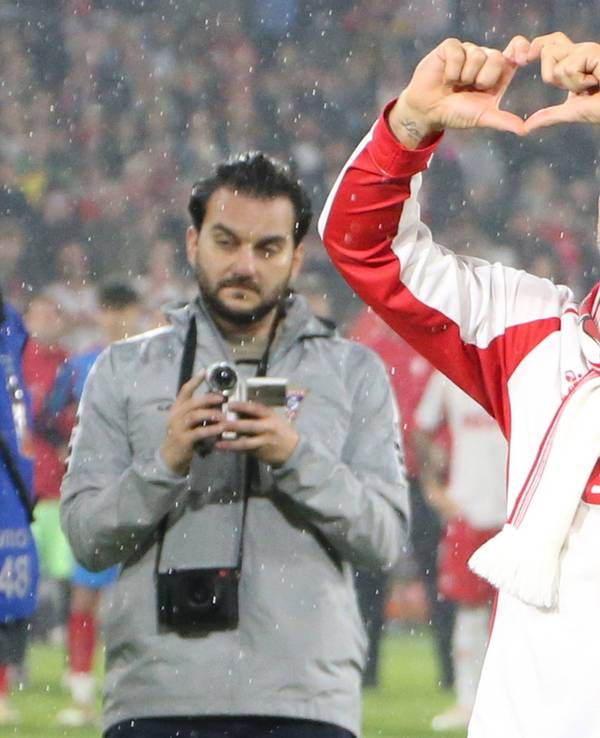 Lukas Podolski am 10. Oktober 2024 bei seinem Abschiedsspiel im Rhein-Energie-Stadion in Köln.