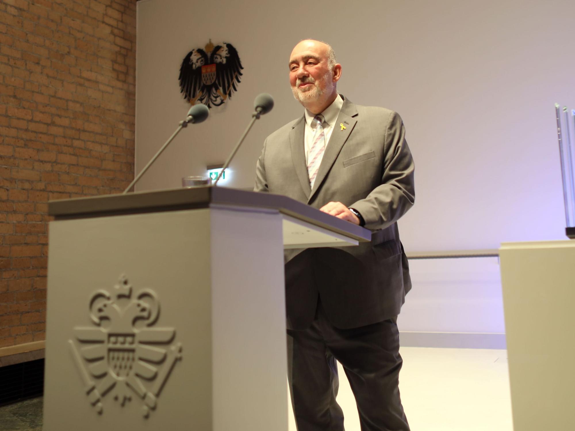 Ron Prosor, Botschafter des Staates Israel in Deutschland, bei der Verleihung am Donnerstag (7. November) in Köln.
