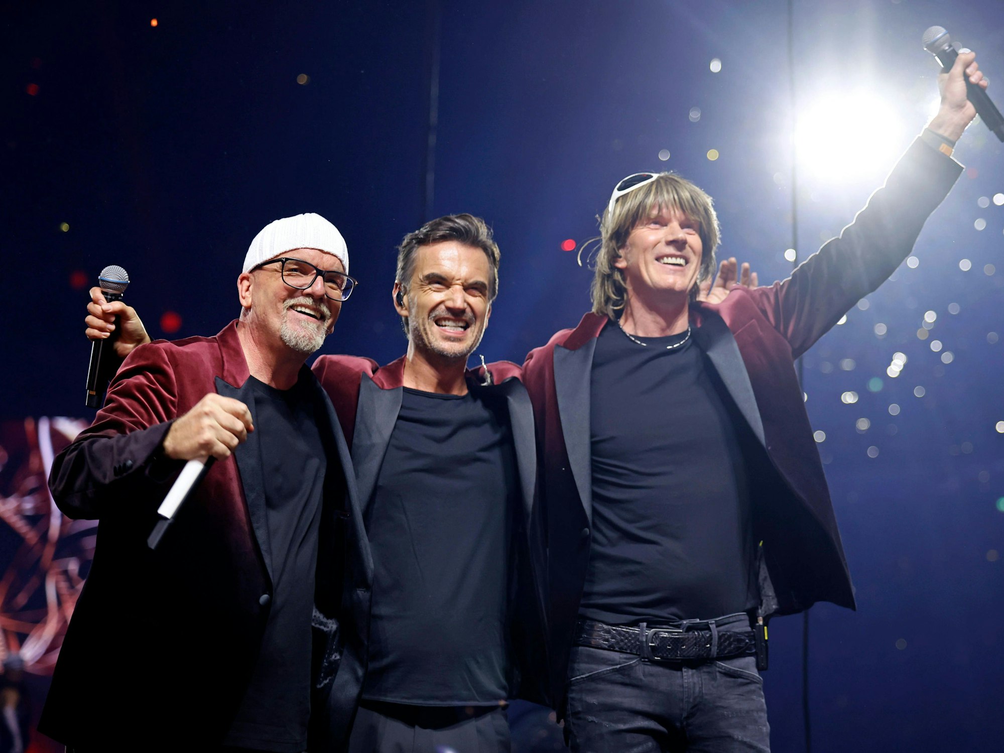 Popsänger DJ Ötzi, Moderator und Sänger Florian Silbereisen und Partyschlagersänger Mickie Krause als Formation MFG.