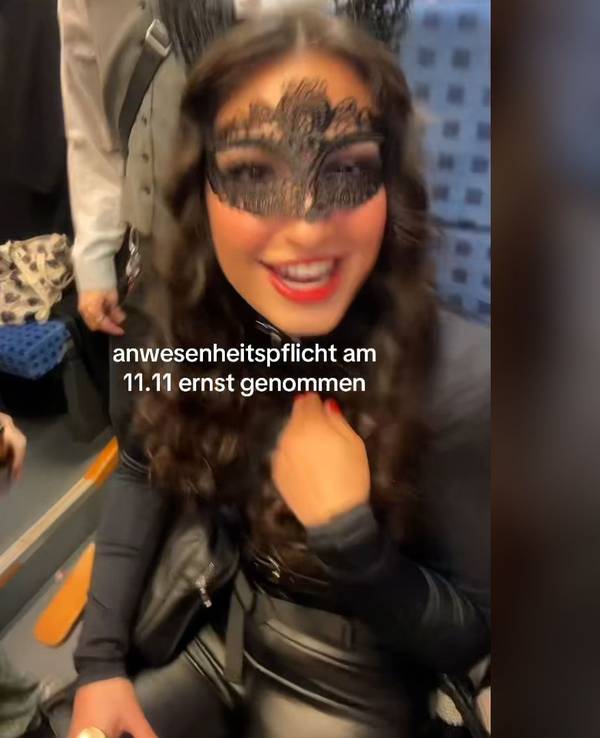 Weil es sich um einen normalen Schul-Montag handelt – Schülern und Schülerinnen, die am 11.11. vormittags in Köln feiern, droht ein heftiges Bußgeld. Foto: tiktok.com/lalelilli; Screenshot