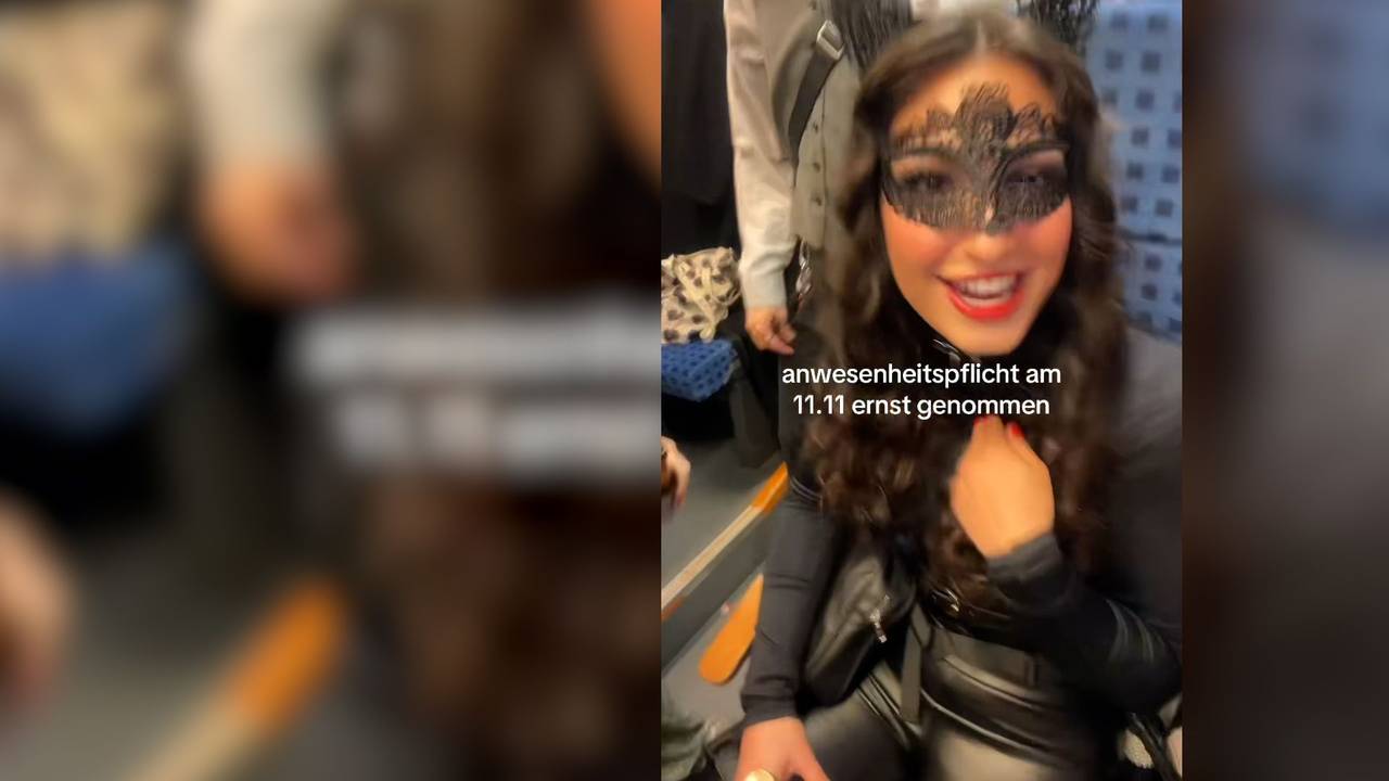 Weil es sich um einen normalen Schul-Montag handelt – Schülern und Schülerinnen, die am 11.11. vormittags in Köln feiern, droht ein heftiges Bußgeld. Foto: tiktok.com/lalelilli; Screenshot