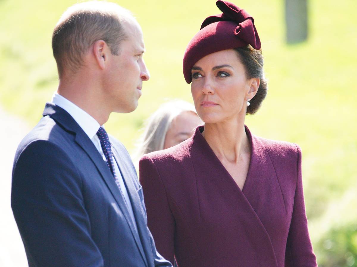 Prinzessin Kate und Prinz William reden miteinander.