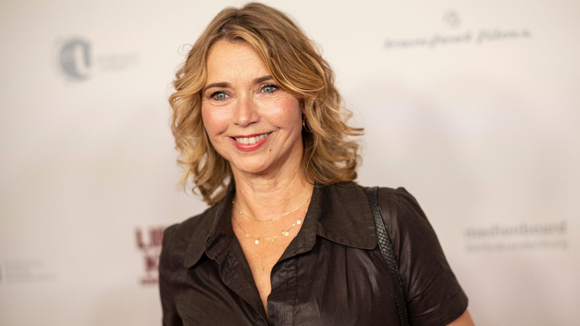 Tina Ruland, Schauspielerin, kommt zur Weltpremiere des Films „Lieber Kurt“.
