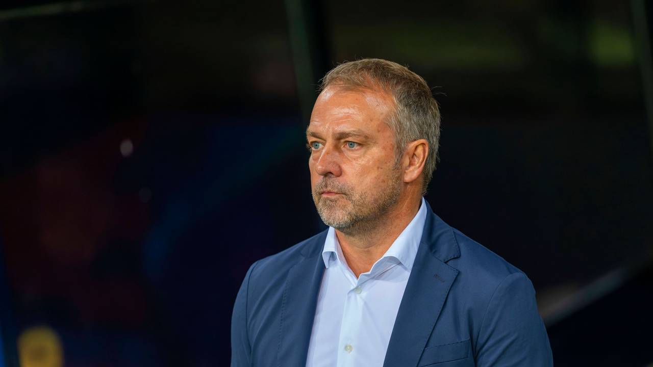 Einzelbild von Hansi Flick beim CL-Spiel Barca gegen Bayern