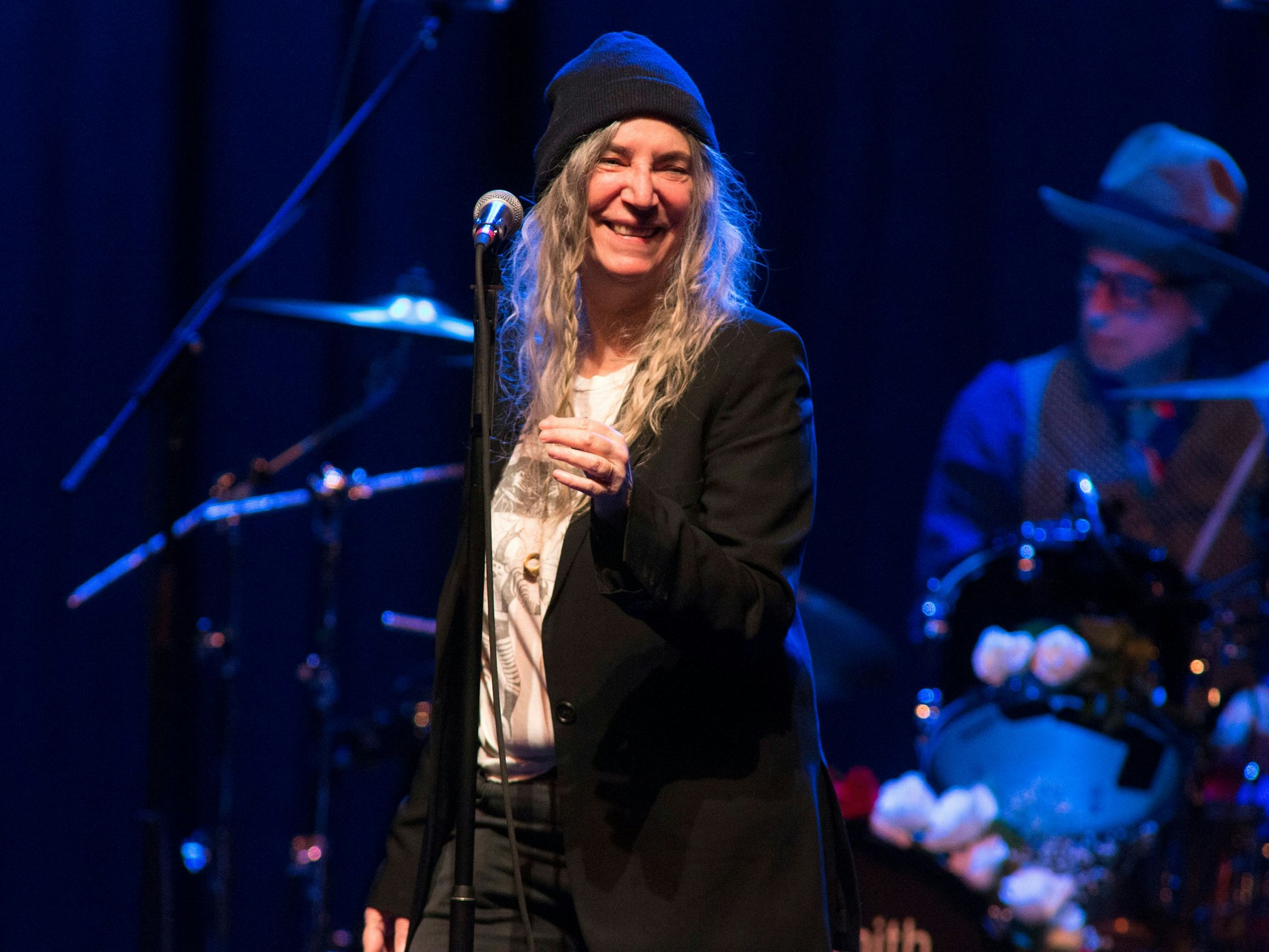 Patti Smith, Musikerin aus den USA, singt bei ihrem Auftritt in der Met in Philadelphia.