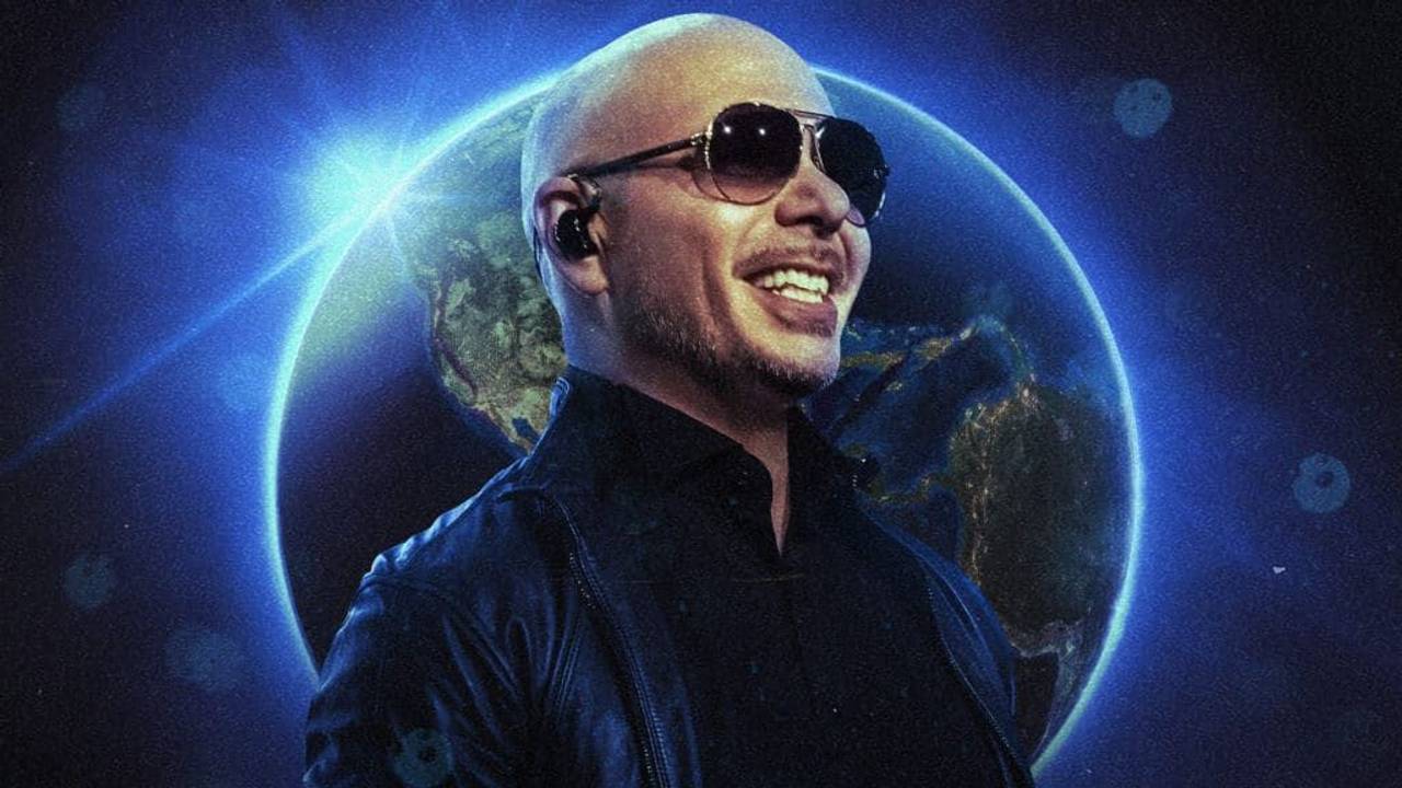 Darstellung von Pitbull vor dem Universum