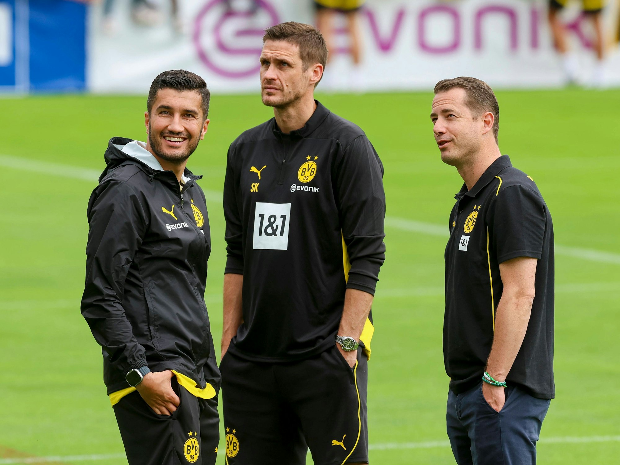 Das Dortmunder Triumvirat um Trainer Nuri Sahin, Sportdirektor Sebastian Kehl und Geschäftsführer Sport Lars Ricken
