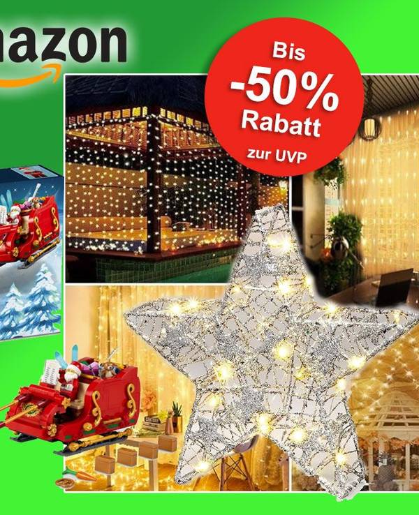 Auf dem Bild sind Weihnachtsdeko Artikel aus dem Amazon Sale.