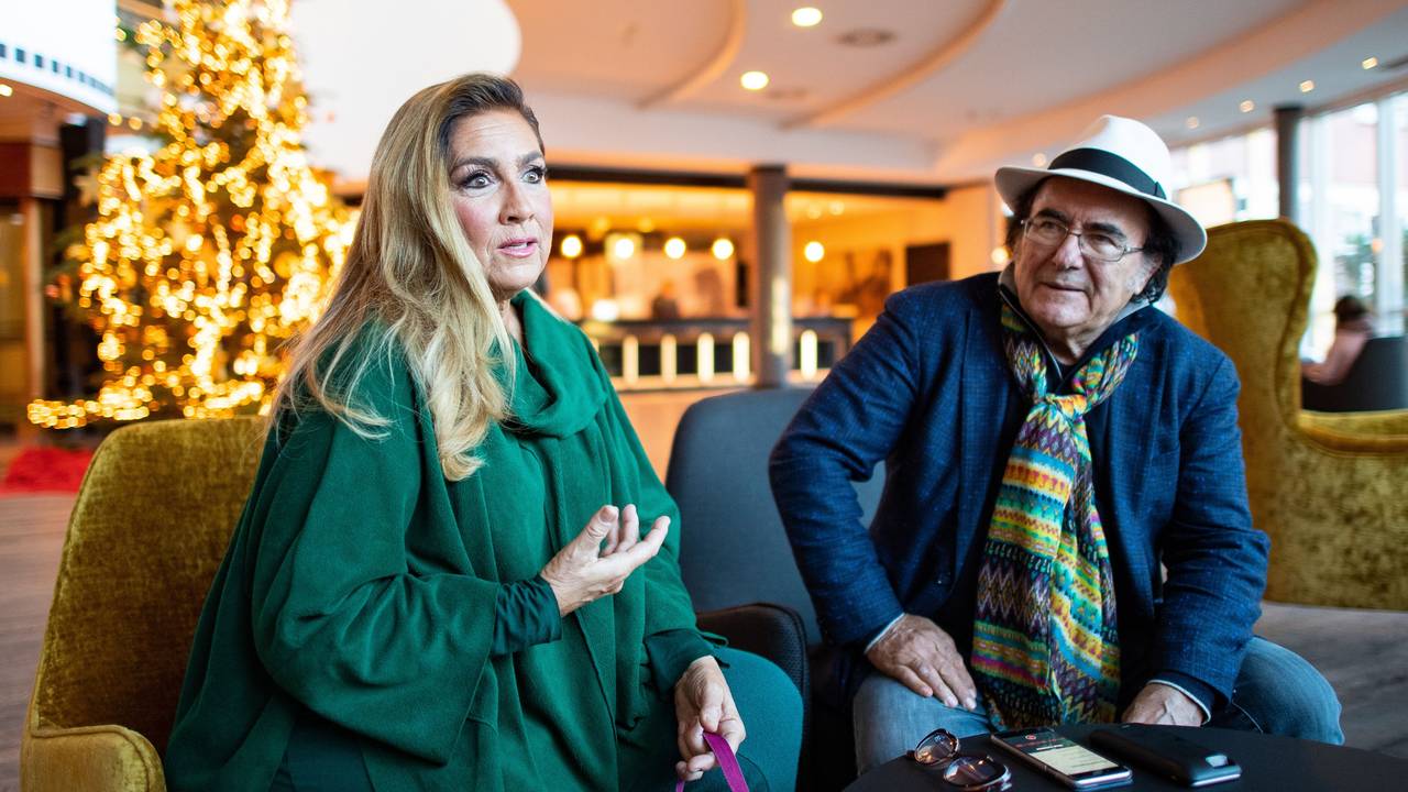 Al Bano und Romina Power im Dezember 2018 vor ihrem Auftritt in der Dortmunder Westfalenhalle.
