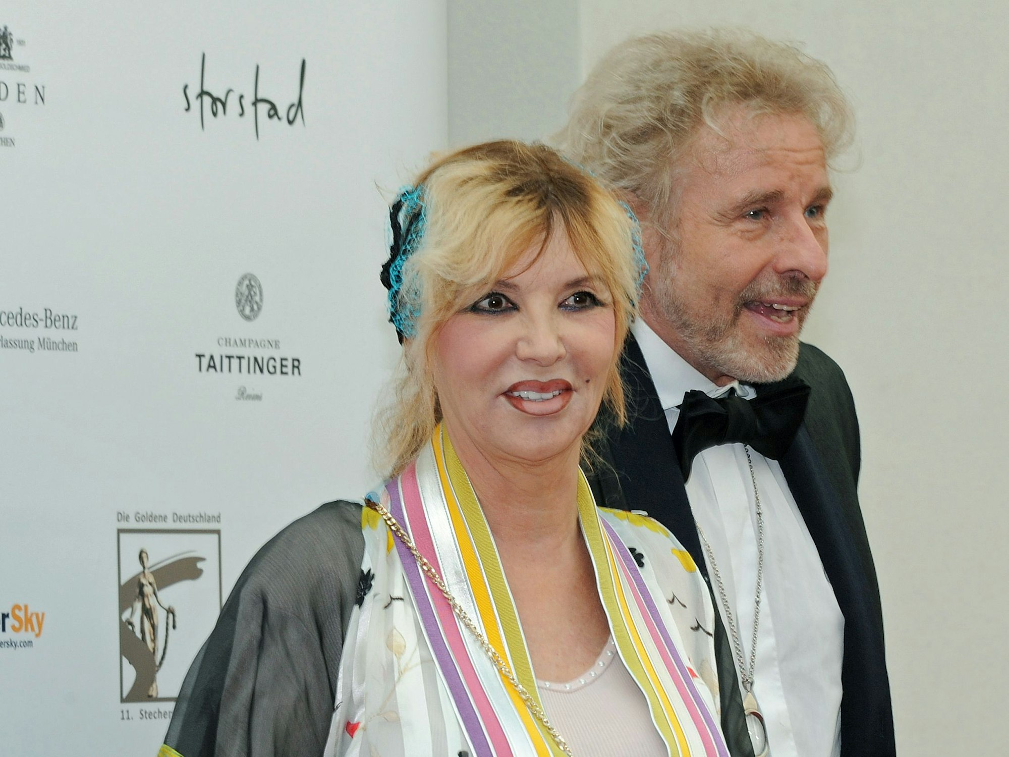 Der Moderator Thomas Gottschalk und seine Frau Thea kommen zur Verleihung „Die Goldene Deutschland“ im Cuvillies-Theater in München (Bayern).