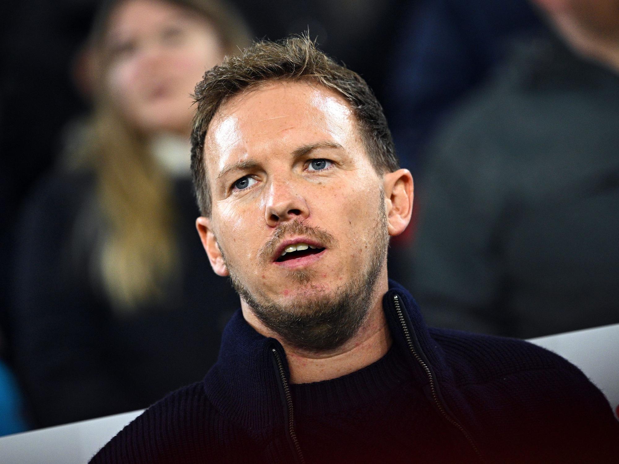 Bundestrainer Julian Nagelsmann vor Spielbeginn.