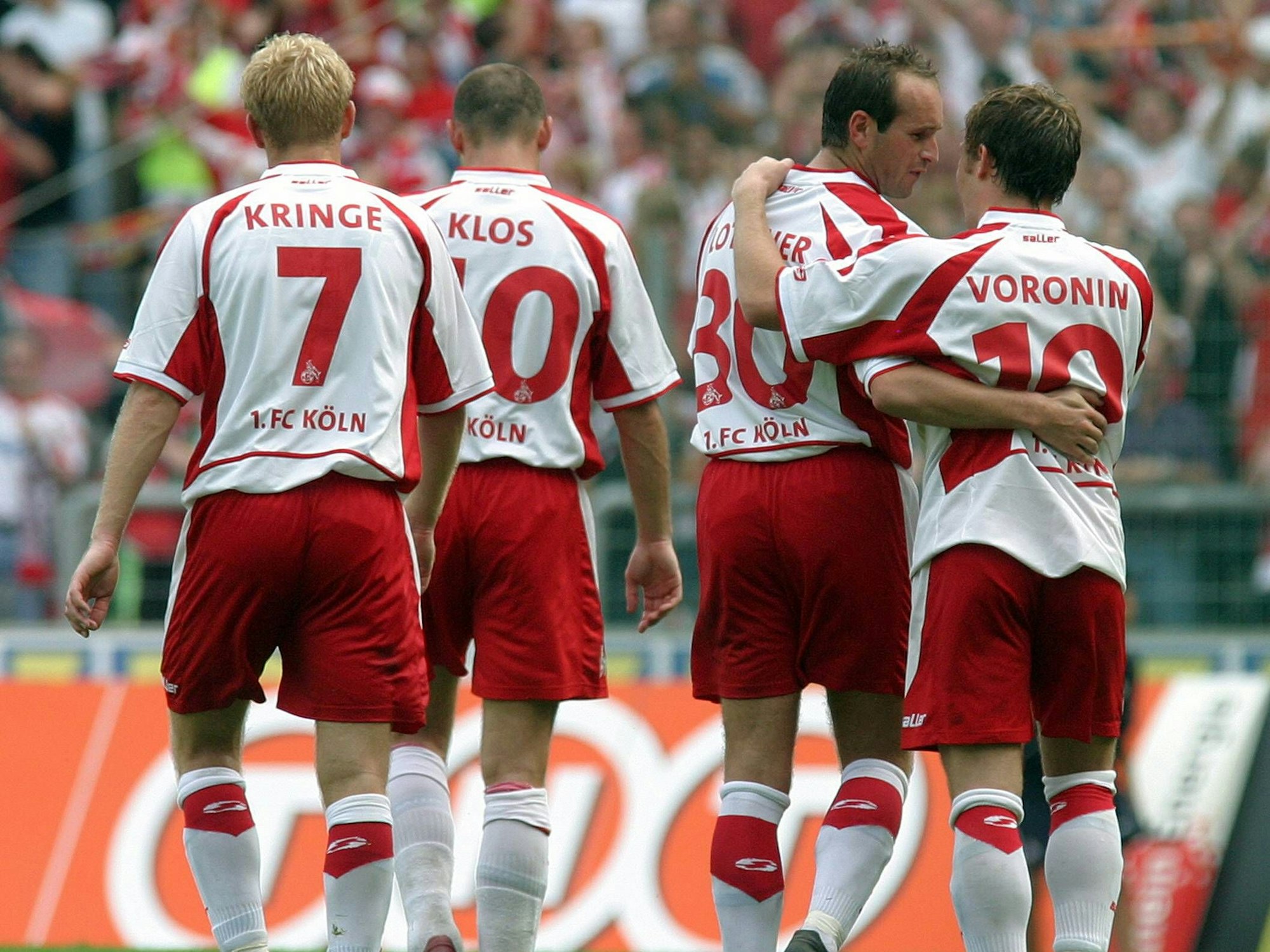Tomasz Klos (2.v.l.), hier am 23. August 2003 mit Florian Kringe (l.), Andreij Voronin (r.) und Dirk Lottner, wurde in seiner Heimat festgenommen.