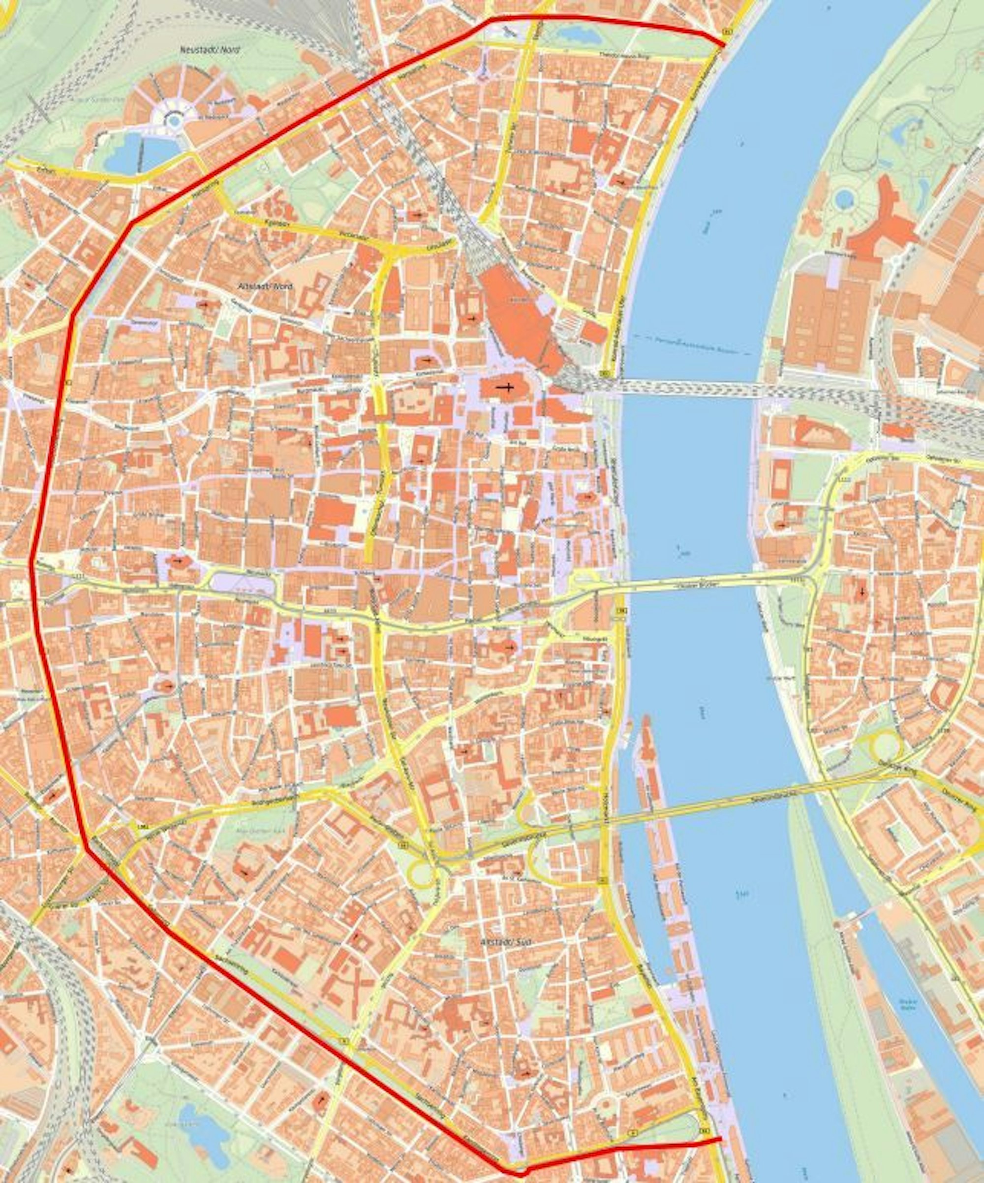 Eine Grafik zeigt das Böllerverbot an Silvester in Köln