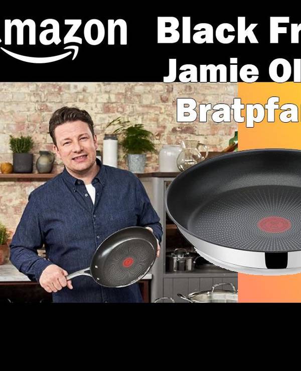 Auf dem Bild ist eine Jamie Oliver Bratpfanne zu sehen.