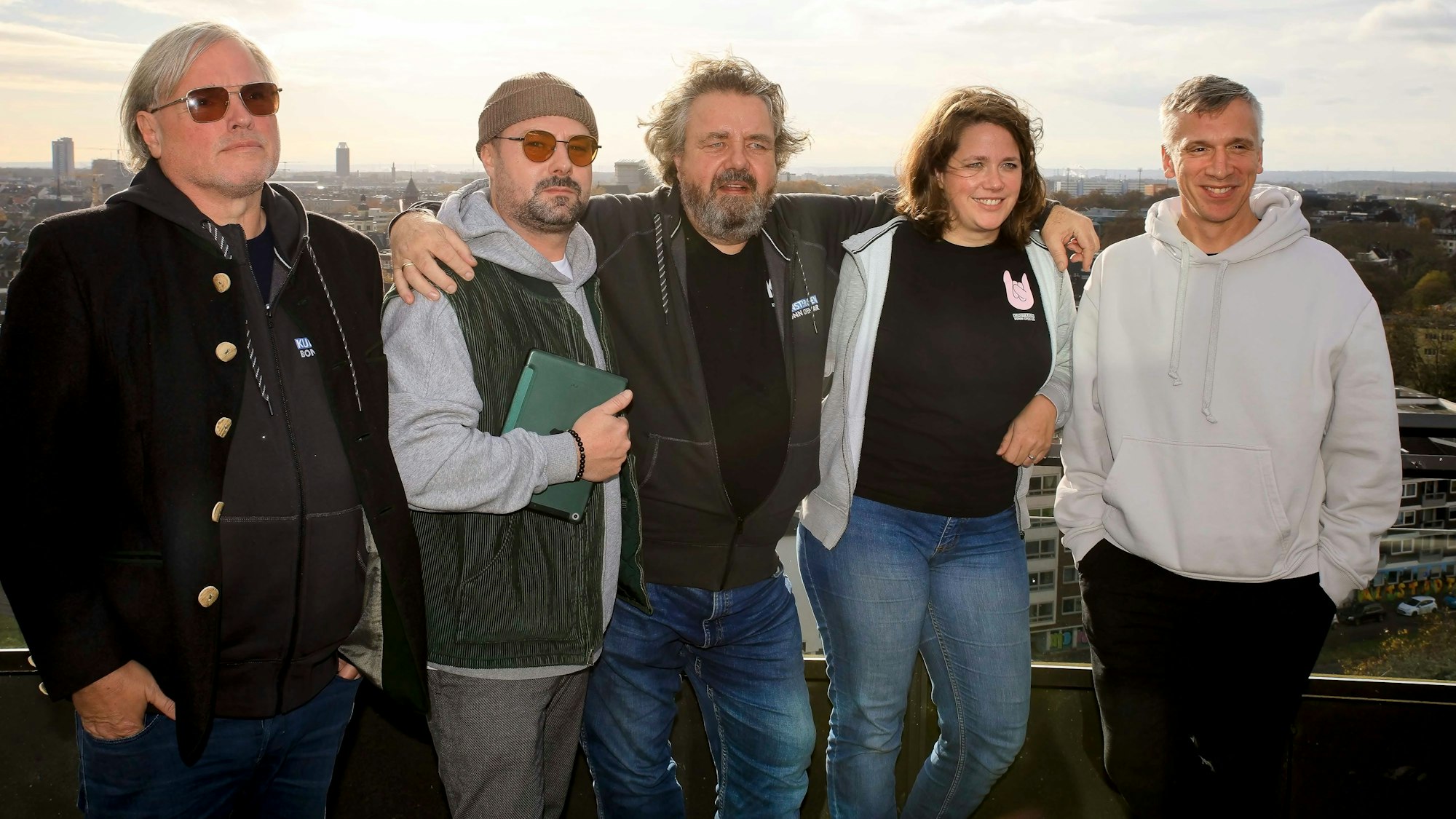 Ernst-Ludwig Hartz, Martin Nötzel, Mario Kordyaka, Katrin Wurm und Bastian Campmann bei der Pressekonferenz.