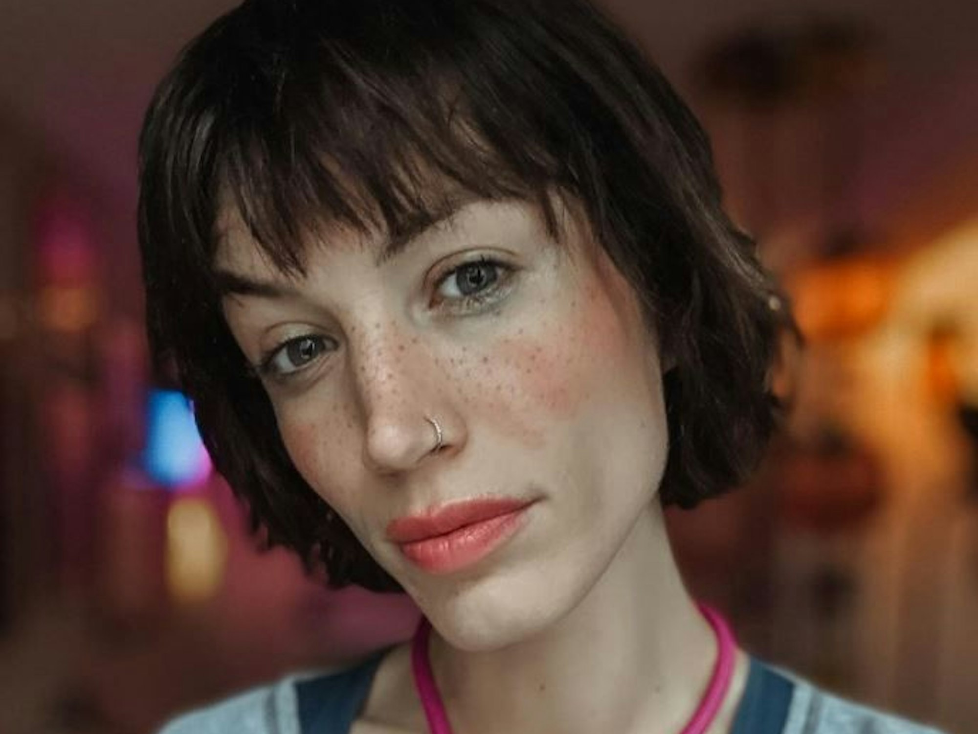 Tessa Bergmeier macht ein Selfie.