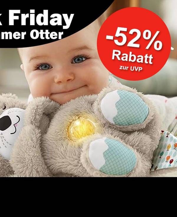 Auf dem Bild ist einmal der Schlummer Otter alleine zu sehen und im Einsatz mit Baby.