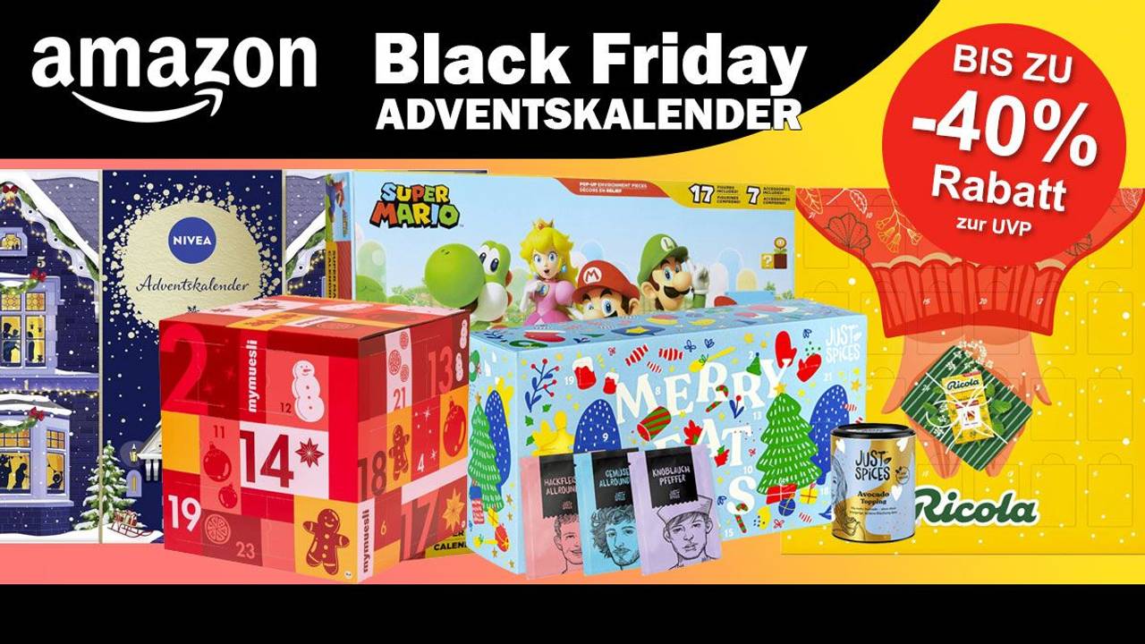 Auf dem Bild sind Adventskalender diverser Marken zu sehen, um das Kaufinteresse zu wecken.