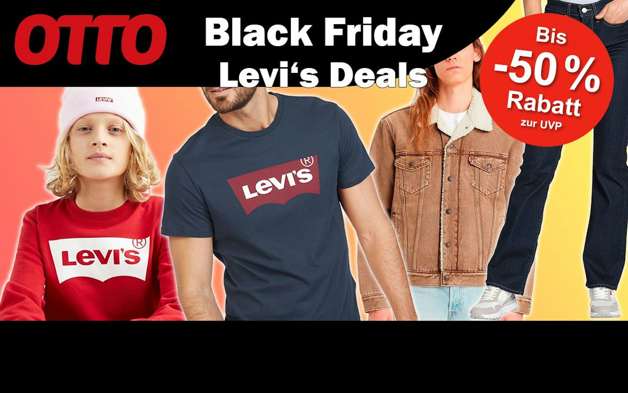 Darstellung von Levi's Kleidung im Black Week Sale bei OTTO