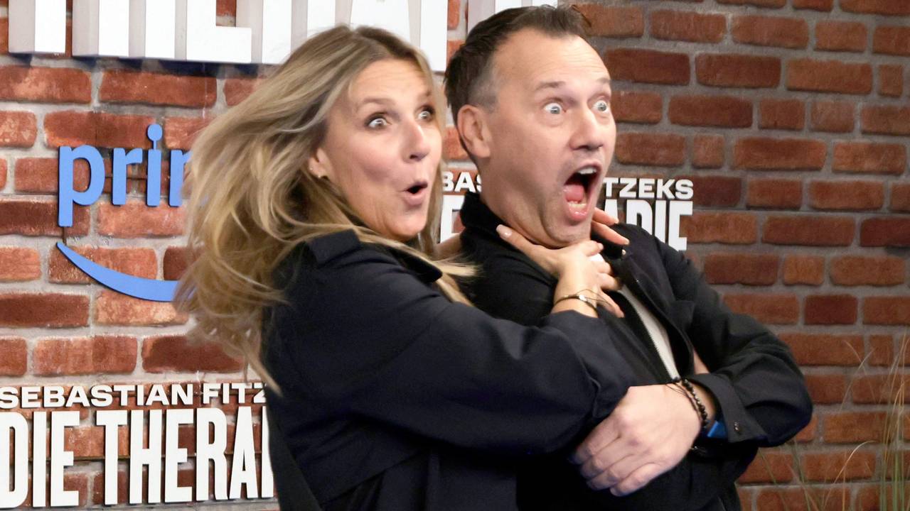 Kim Fisher, Moderatorin, und Sebastian Fitzek, Thrillerautor im Juni 2023