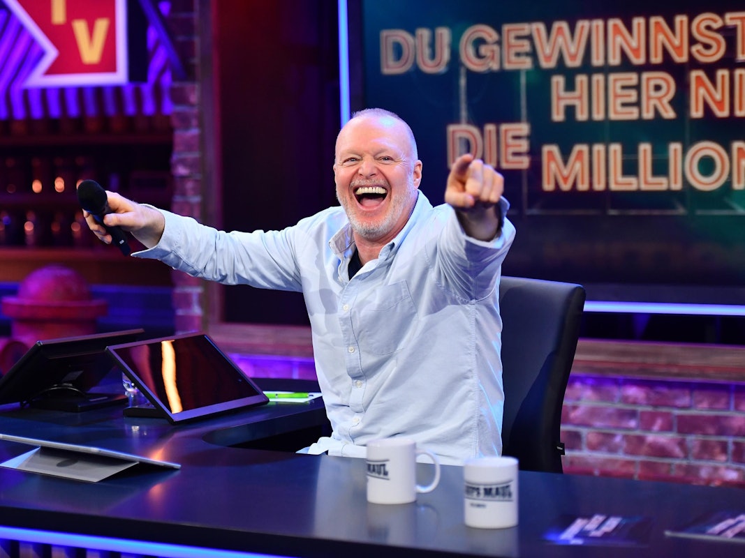 Stefan Raab in seiner neuen RTL-Show „Du gewinnst hier nicht die Million bei Stefan Raab“.