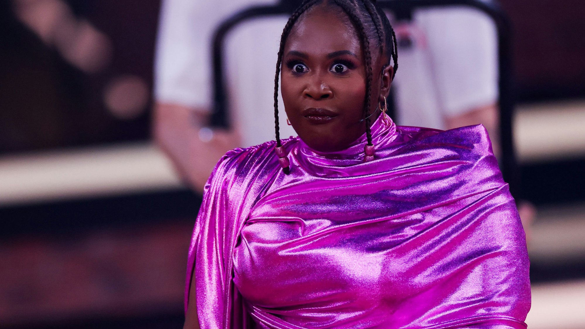 Motsi Mabuse, Jurymitglied, steht in der RTL-Tanzshow „Let's Dance“ im Coloneum.