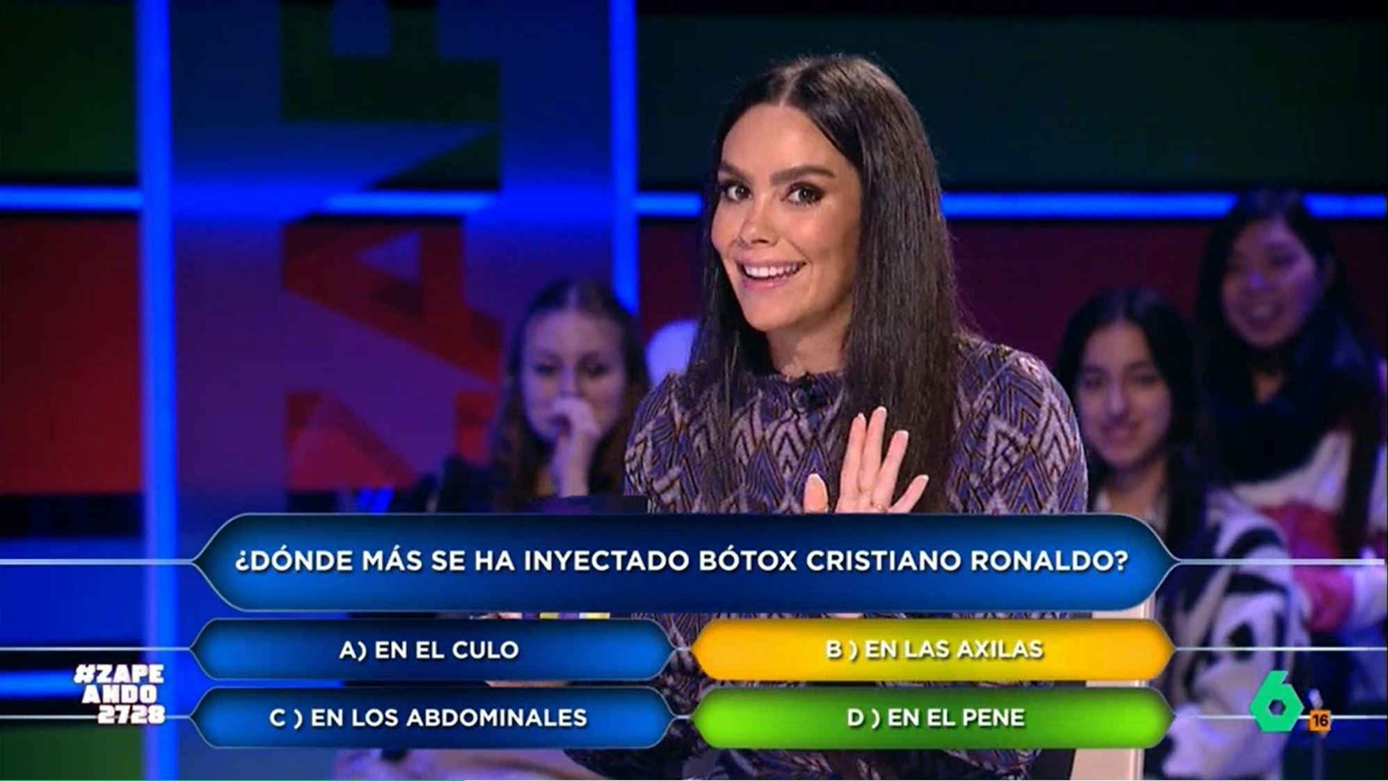 Cristina Pedroche in der TV-Übertragung der Show „Zapeando“ beim spanischen Sender LaSexta.