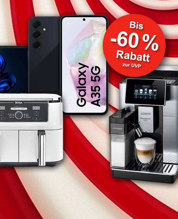Darstellung von Technik-Produkten im Cyber Week Sale bei MediaMarkt
