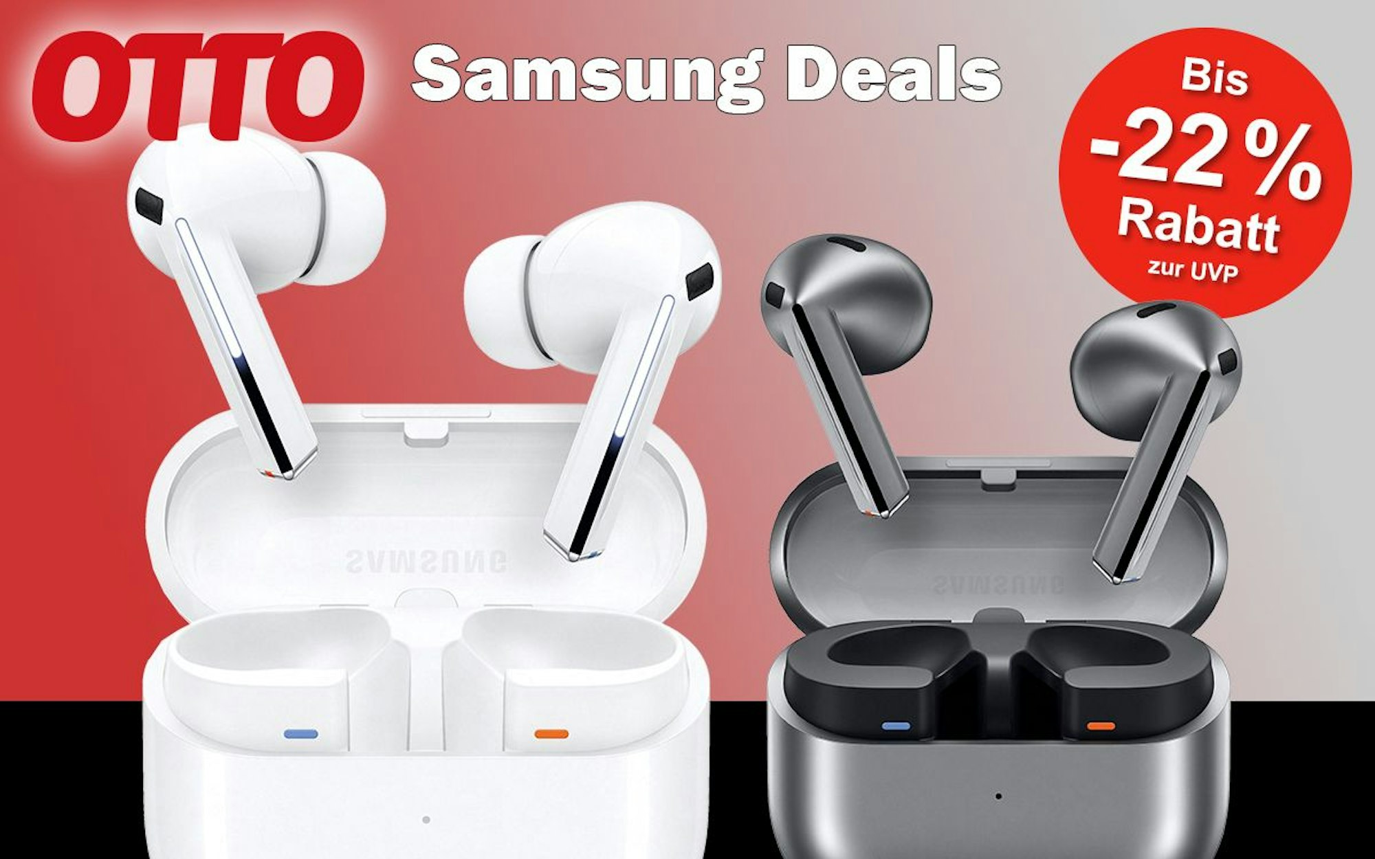 Darstellung der Samsung Galaxy Buds2 & Pro Kopfhörer im Sale bei OTTO