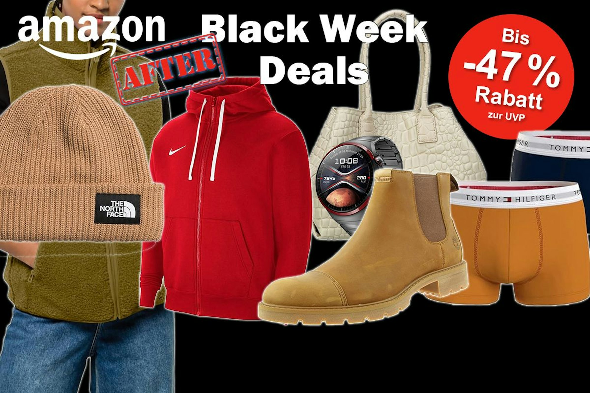 Darstellung von Bekleidung im After Black Week Sale bei Amazon