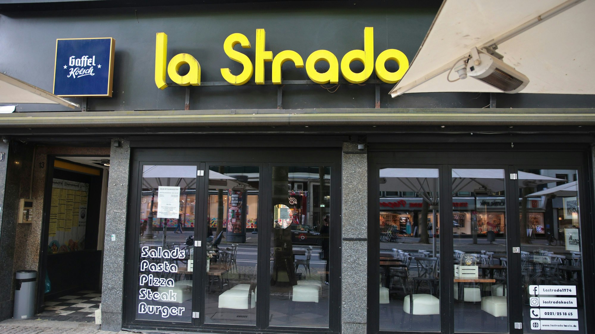 Das „La Strada“ am 20. Juni 2024. Das Restaurant am Hohenzollernring schließt.