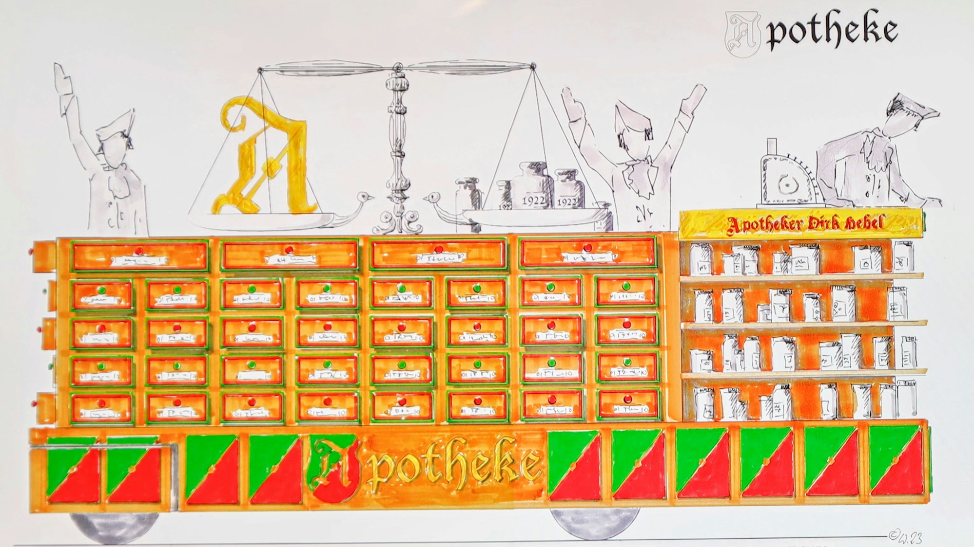 Der neue Apotherwagen der Altstädter.