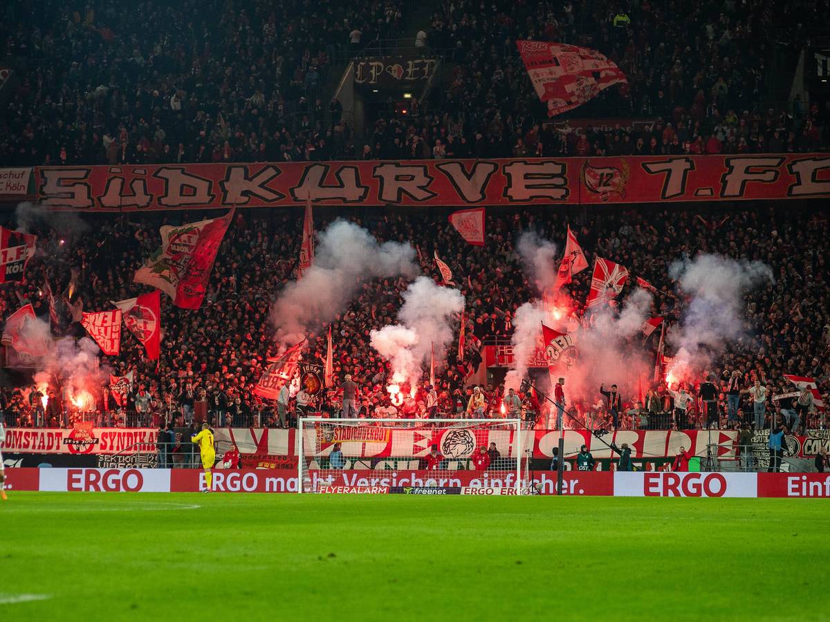 Fans beim Spiel des 1. FC Köln.