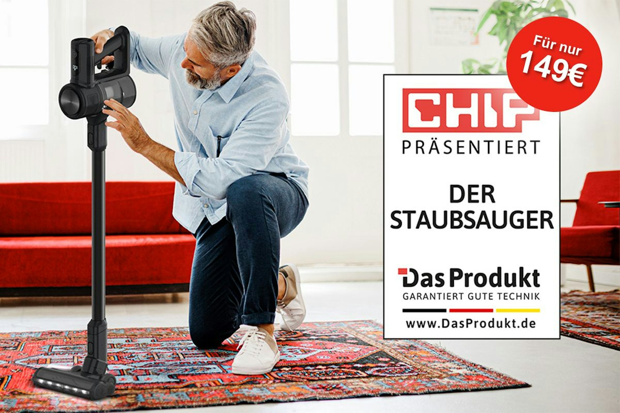 Darstellung des "Der Staubsauger" in Benutzung