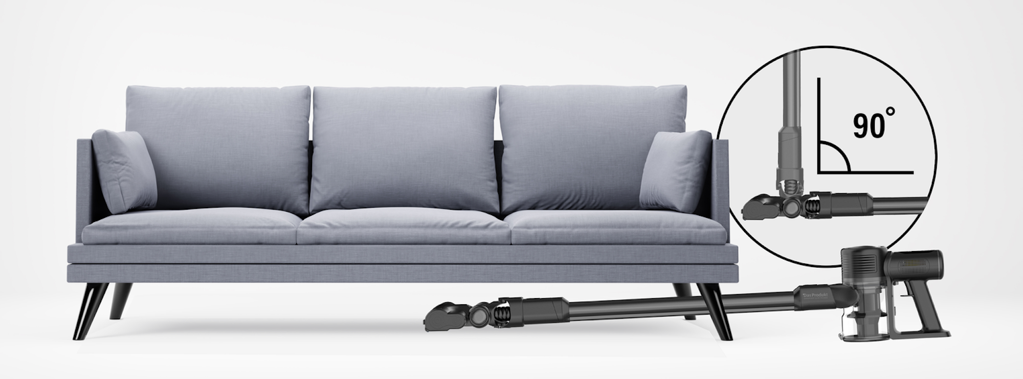 "Der Staubsauger" im 90° Winkel