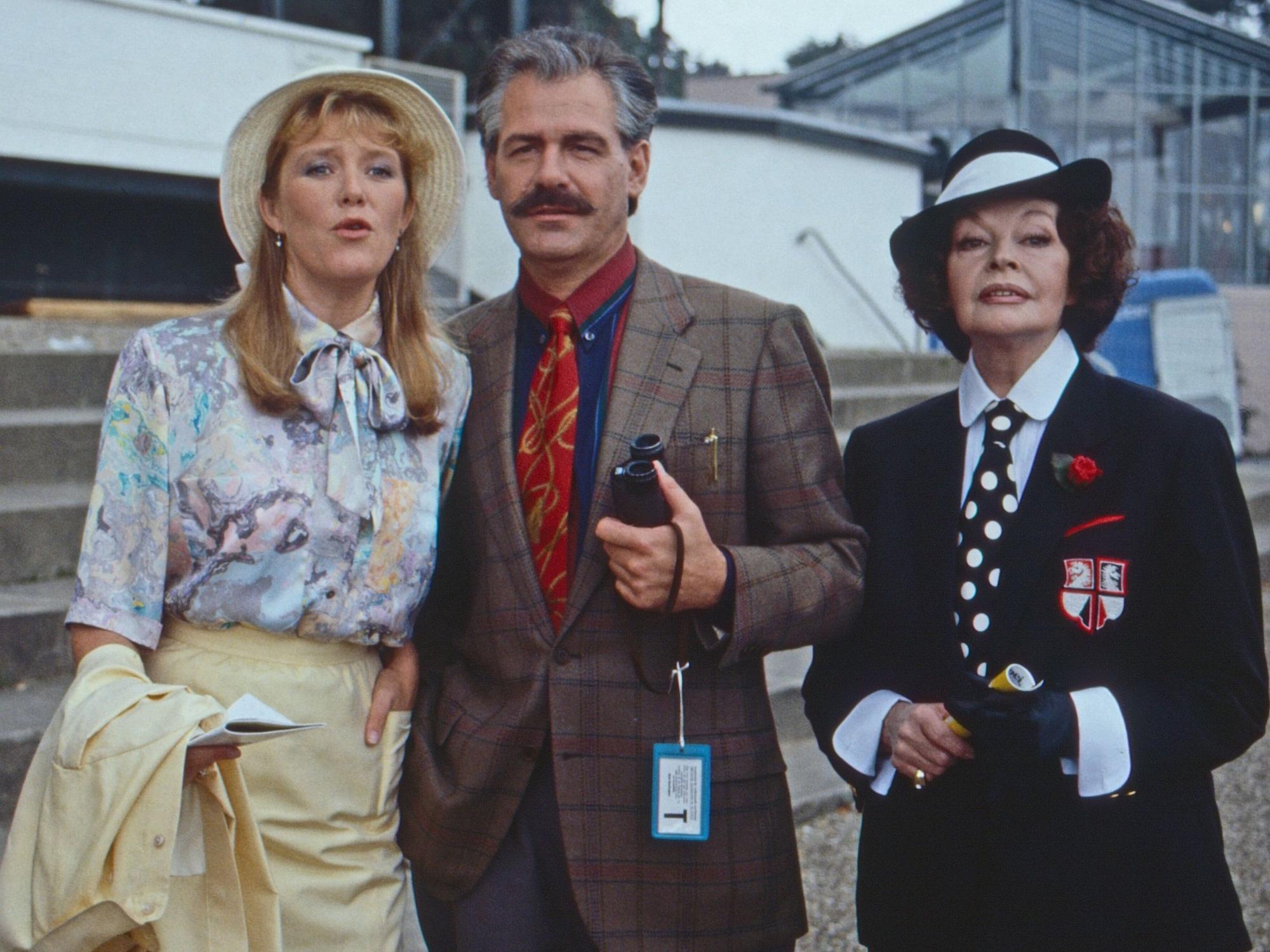 Rivalen der Rennbahn: Jutta Speidel, Jürgen Draeger, Margot Hielscher 1989