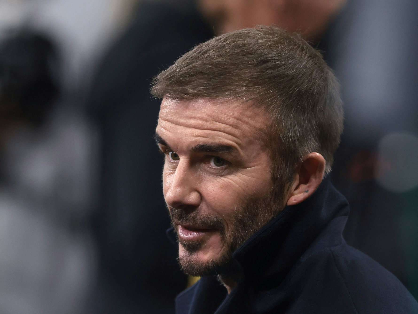 David Beckham vor einem Spiel.