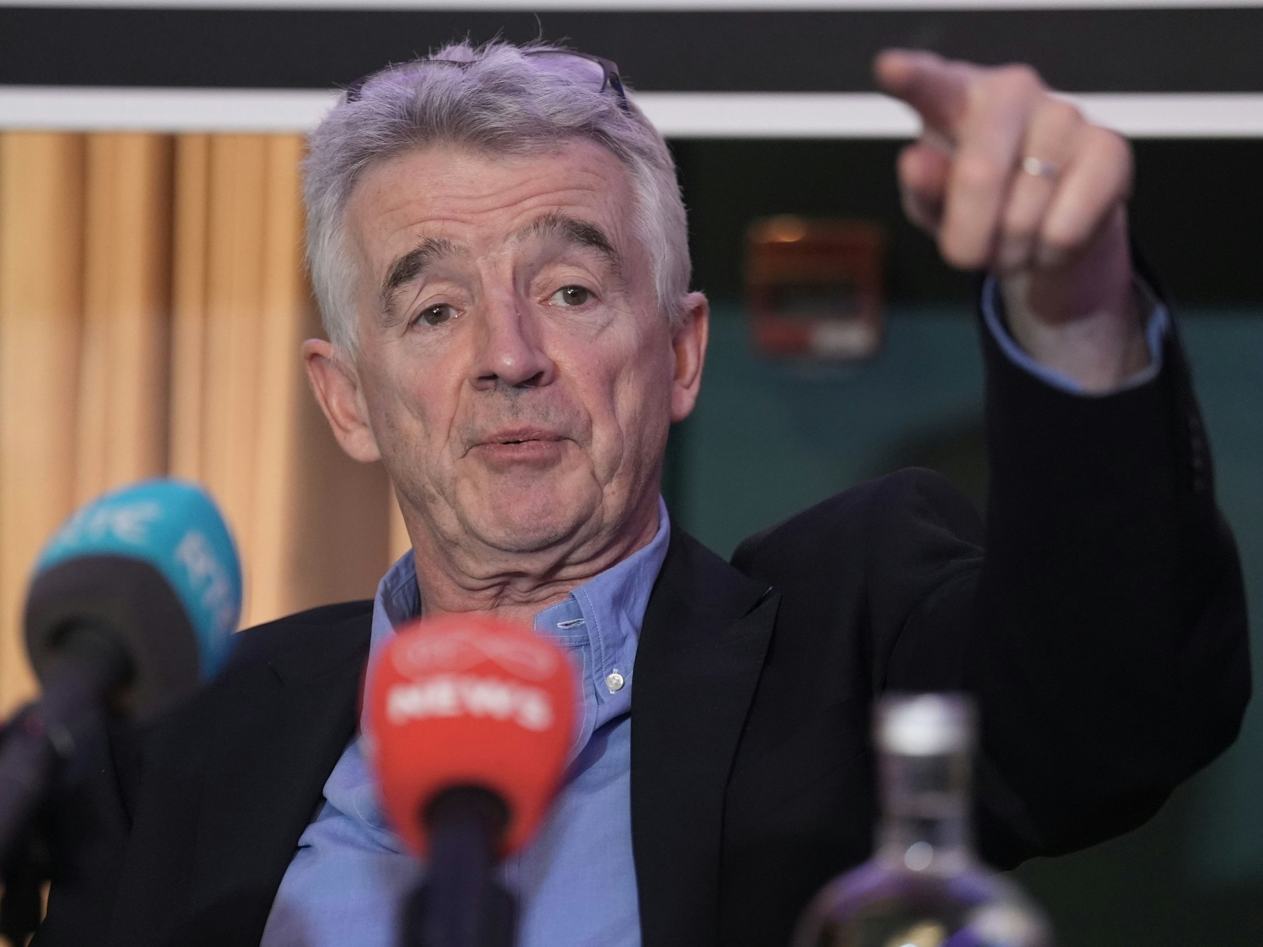 Michael O'Leary, Chef von Ryanair (hier bei einer Pressekonferenz im Oktober 2024)